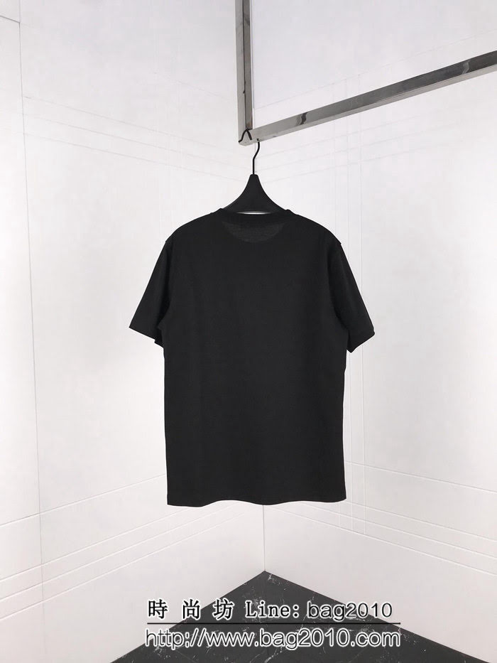 BURBERRY巴寶莉 19ss限量版 kingdom系列 歐洲專櫃同款 白色絲光棉 男款短袖 ydi2181